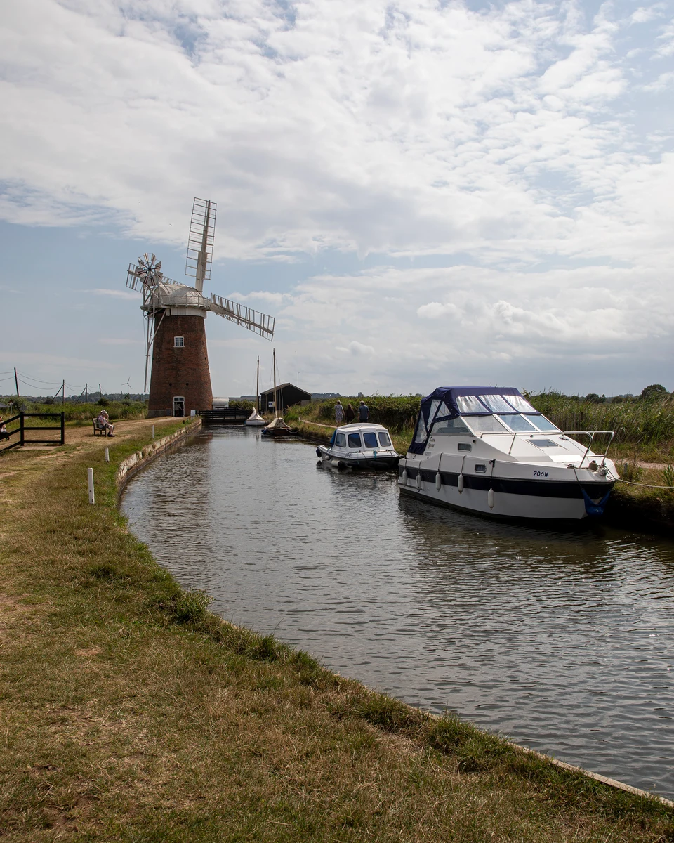 Horsey Windpump beside the water in Norfolk